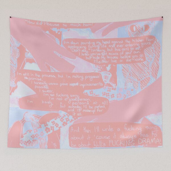 Item preview, Against The Kitchen Floor - Pastel Invert designed and sold by HeadInTheGalaxy.