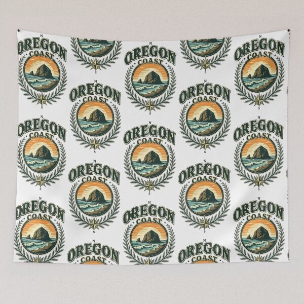 Item preview, Haystack Rock, Cannon Beach - Retro Oregon Coast Adventure Badge designed and sold by Digital Dreams Arts.