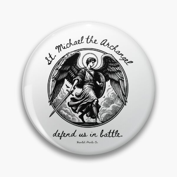 Item preview, Saint Michael The Archangel- Defend Us in Battle Designs designed and sold by HavilahPrintsCo.