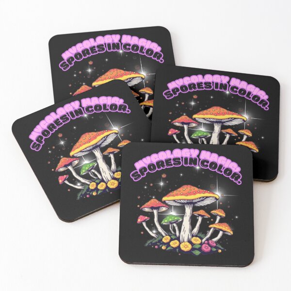 Item preview, Microscopic Magic Mushroom Spore Print, Mycology Art in Vibrant Color designed and sold by Moyeri.