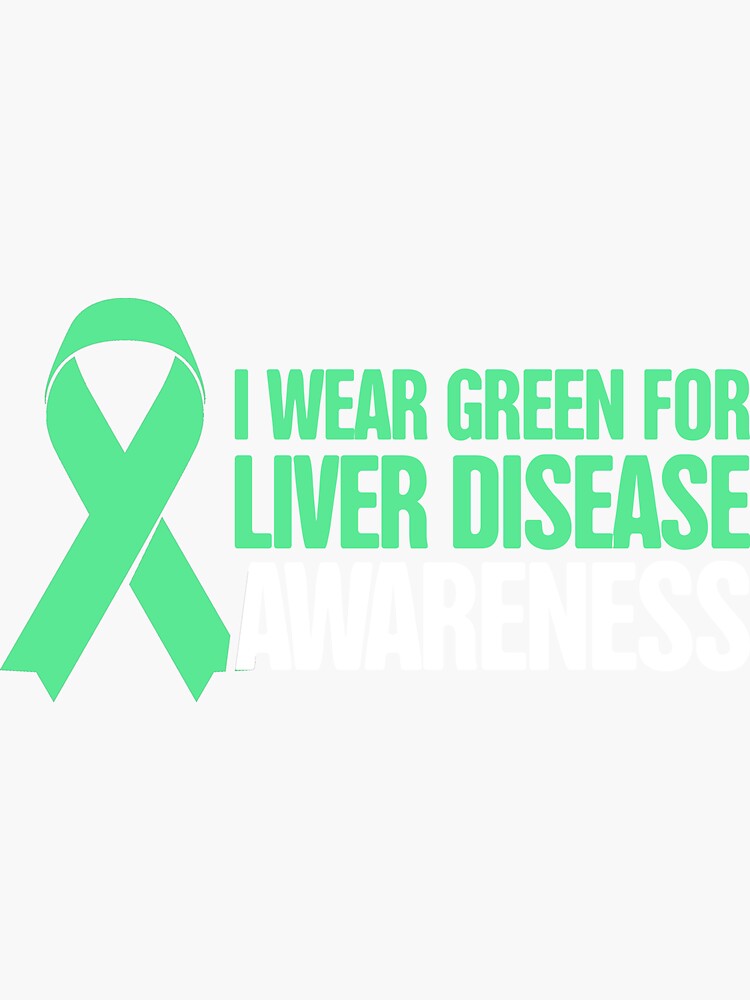 "Ribbon Green Liver Disease Awareness" Sticker by EMDdesign Redbubble