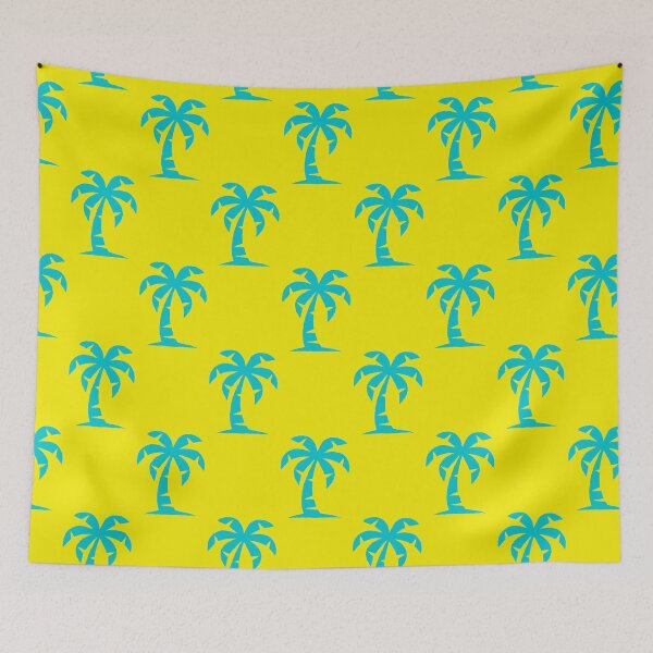 Item preview, Palm Silhouette – Crystal Aqua & Citrus Pop designed and sold by colorofmagic.