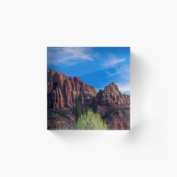 Zion National Park - The Altar of Sacrifice Acrylic Block