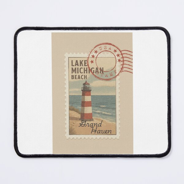 Item preview, Grand Haven Vintage style stamp Lake Michigan designed and sold by NotorieTEES.