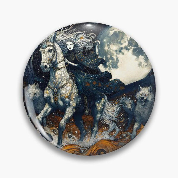 Item preview, The Wolves of Autumn Moonrider | Mythic Fantasy Artwork designed and sold by Stoneflower-Art.