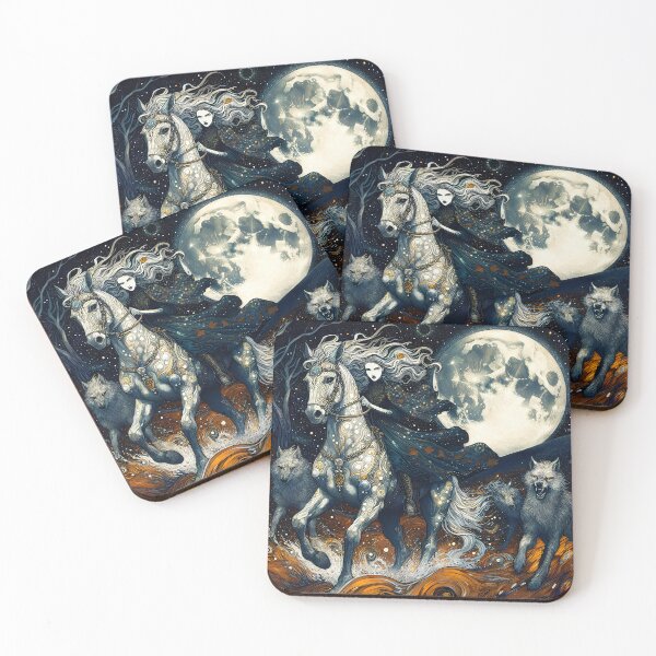 Item preview, The Wolves of Autumn Moonrider | Mythic Fantasy Artwork designed and sold by Stoneflower-Art.