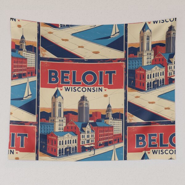 Item preview, Beloit Wisconsin 1950s USA Vintage Travel Tourism designed and sold by TravelersGems.