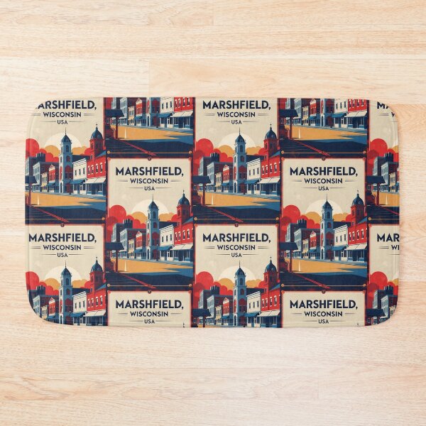 Item preview, Marshfield Wisconsin 1950s USA Vintage Travel Tourism designed and sold by TravelersGems.