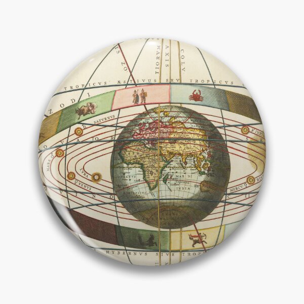 Item preview, Medieval Map of the Solar System and Astrological signs with Earth at the center designed and sold by Vintage Designs +.