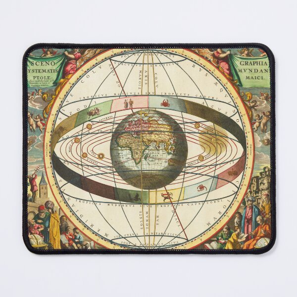 Item preview, Medieval Map of the Solar System and Astrological signs with Earth at the center designed and sold by Vintage Designs +.