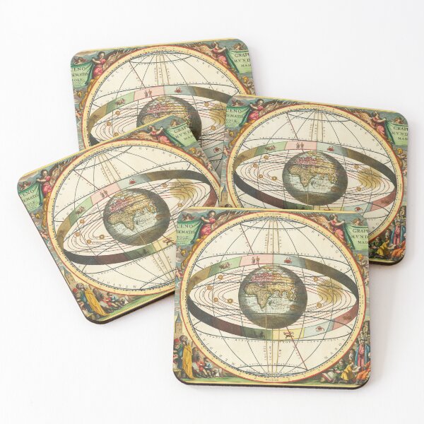 Item preview, Medieval Map of the Solar System and Astrological signs with Earth at the center designed and sold by Vintage Designs +.