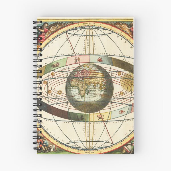 Item preview, Medieval Map of the Solar System and Astrological signs with Earth at the center designed and sold by Vintage Designs +.