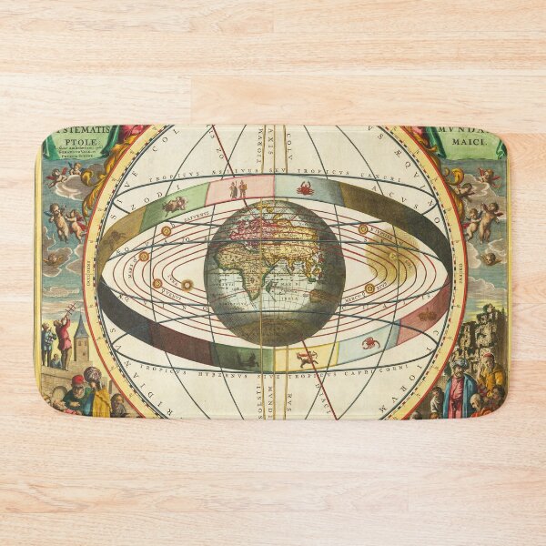 Item preview, Medieval Map of the Solar System and Astrological signs with Earth at the center designed and sold by Vintage Designs +.