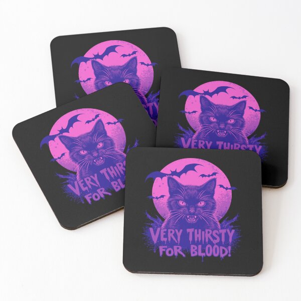 Item preview, Spooky Vampire Cat Under Full Moon designed and sold by e-camelleone.