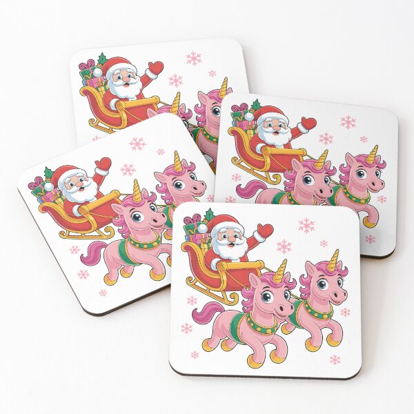 Item preview, Santa Riding Unicorns — Whimsical Christmas designed and sold by Jaanussar.