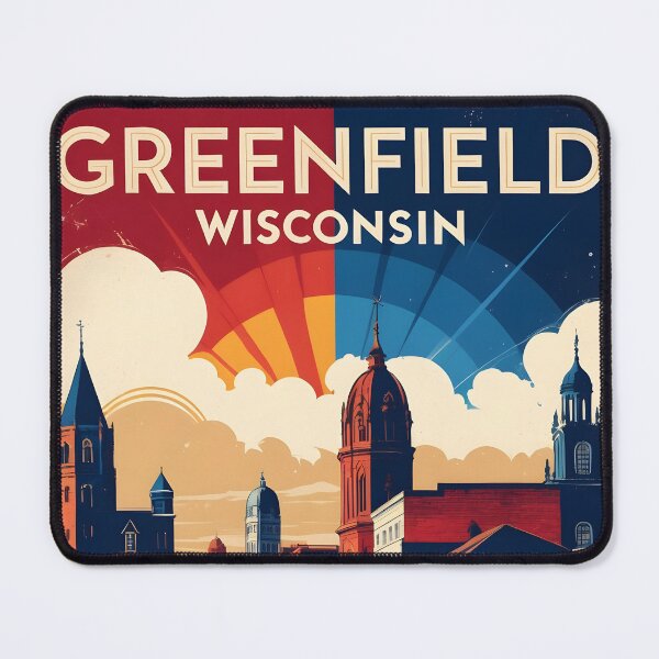 Item preview, Greenfield Wisconsin 1950s USA Vintage Travel Tourism designed and sold by TravelersGems.
