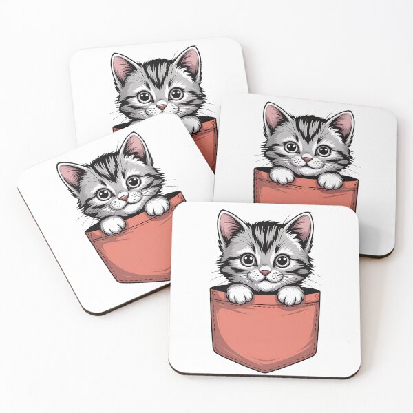 Item preview, Cute Pocket Kitten T-shirt – Funny Cat Lover Gift Design designed and sold by Print Era.