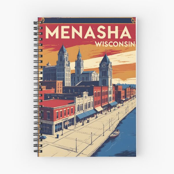 Item preview, Menasha Wisconsin 1950s USA Vintage Travel Tourism designed and sold by TravelersGems.