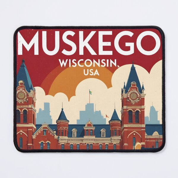 Item preview, Muskego Wisconsin 1950s USA Vintage Travel Tourism designed and sold by TravelersGems.