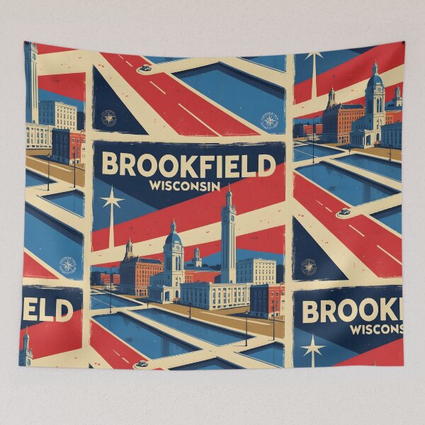 Item preview, Brookfield Wisconsin 1950s USA Vintage Travel Tourism designed and sold by TravelersGems.