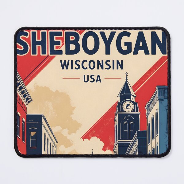 Item preview, Sheboygan Wisconsin 1950s USA Vintage Travel Tourism designed and sold by TravelersGems.