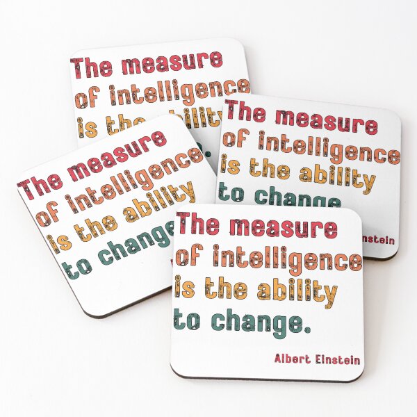 Item preview, The Measure of Intelligence – Einstein Quote Typography designed and sold by AlienTechs.