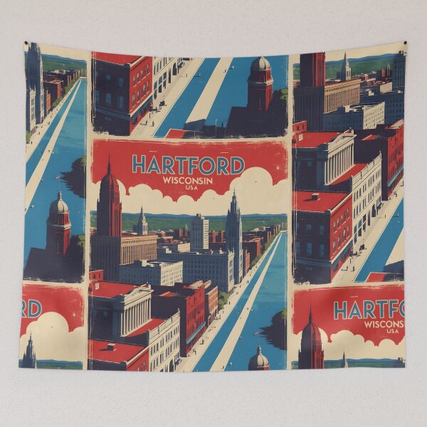 Item preview, Hartford Wisconsin 1950s USA Vintage Travel Tourism designed and sold by TravelersGems.