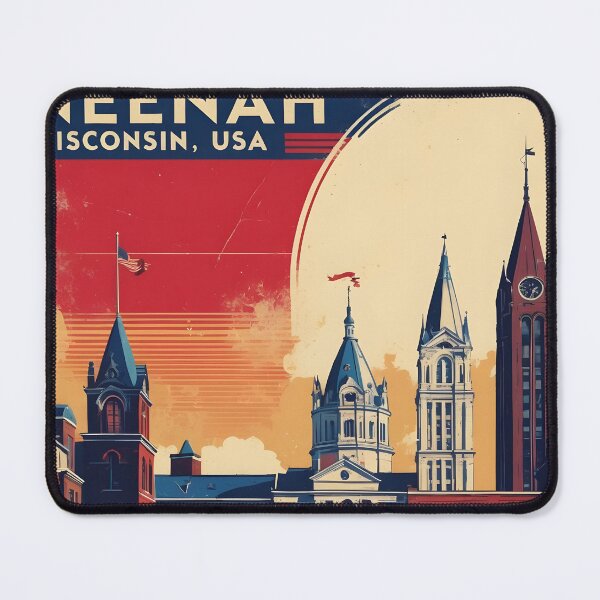 Item preview, Neenah Wisconsin 1950s USA Vintage Travel Tourism designed and sold by TravelersGems.
