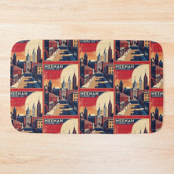 Item preview, Neenah Wisconsin 1950s USA Vintage Travel Tourism designed and sold by TravelersGems.
