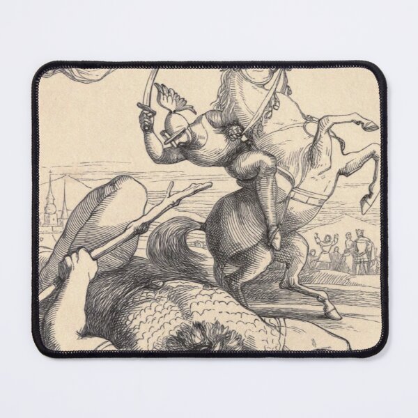 Item preview, THE DRAGON-GIANT AND HIS STONE-STEED old Russian folk tale illustration designed and sold by Vintage Designs +.
