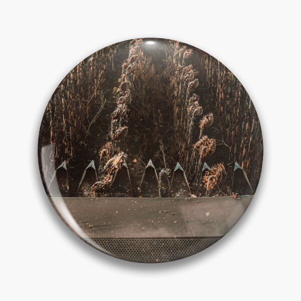Item preview, An atmospheric photo in an apocalyptic style, harvesting sunflowers, view from the cab of a combine harvester. designed and sold by RinaZik.