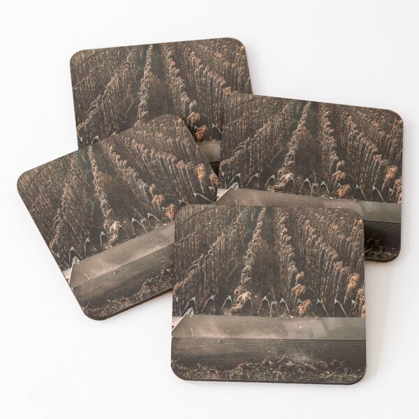 Item preview, An atmospheric photo in an apocalyptic style, harvesting sunflowers, view from the cab of a combine harvester. designed and sold by RinaZik.