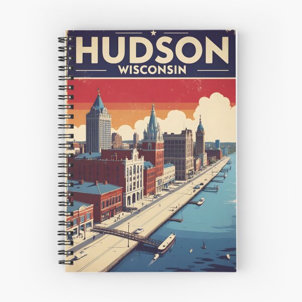 Item preview, Hudson Wisconsin 1950s USA Vintage Travel Tourism designed and sold by TravelersGems.