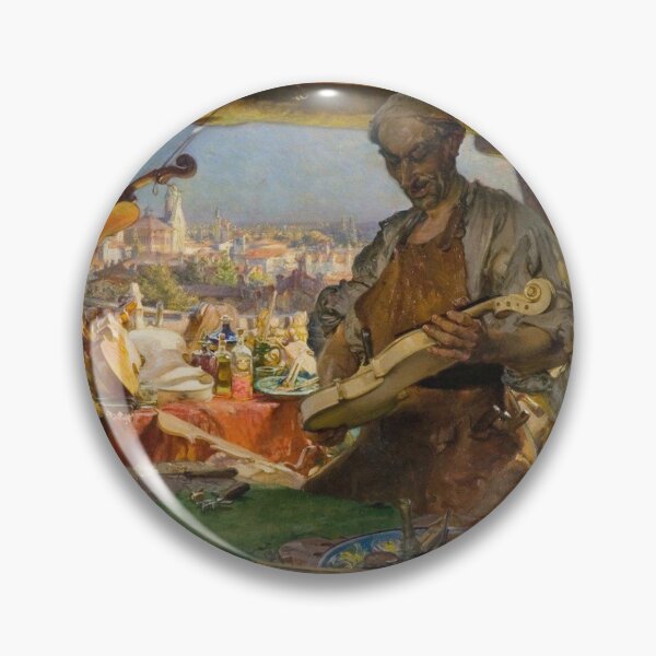 Item preview, The Violin Maker vintage painting artwork designed and sold by Vintage Designs +.