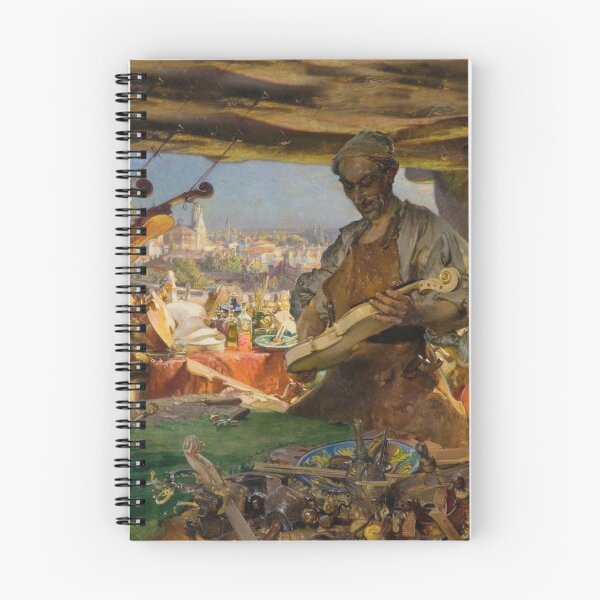 Item preview, The Violin Maker vintage painting artwork designed and sold by Vintage Designs +.