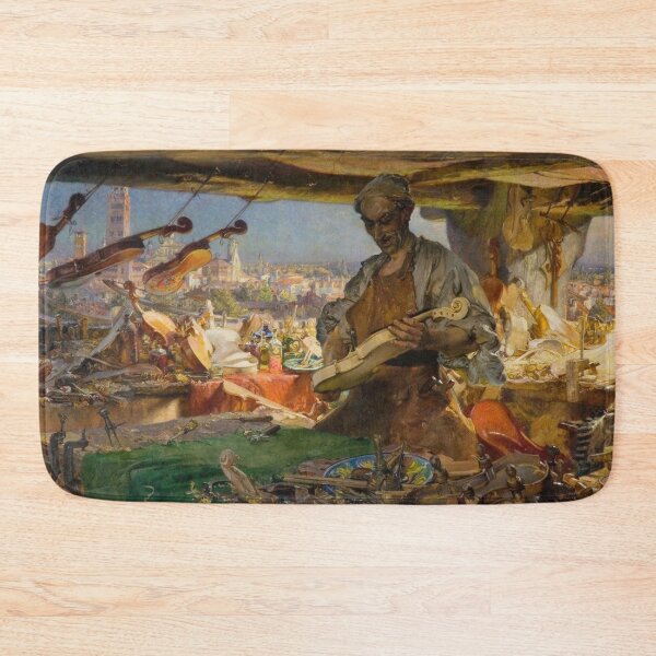 Item preview, The Violin Maker vintage painting artwork designed and sold by Vintage Designs +.