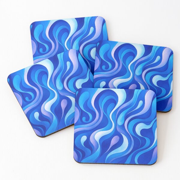 Item preview, Flowing shapes in blue designed and sold by Sigtrix.