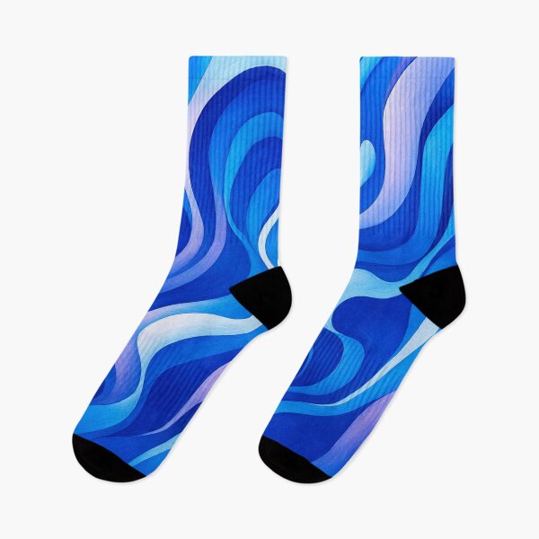 Item preview, Flowing shapes in blue designed and sold by Sigtrix.