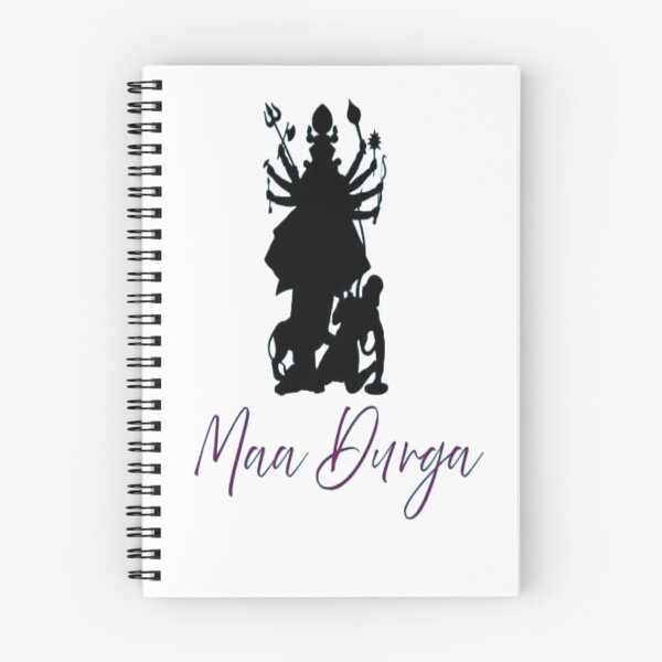 Aperçu de l'œuvre Silhouette divine de Maa Durga – Conception d'art spirituel créée et vendue par Om-Namo Store .
