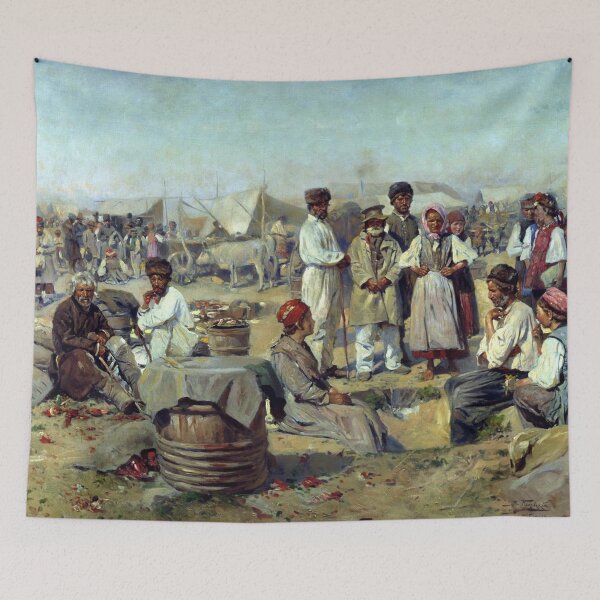 Item preview, Market in Poltava - Vladimir Egorovich Makovsky designed and sold by Vintage Designs +.