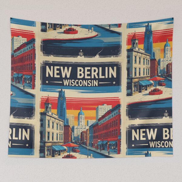 Item preview, New Berlin Wisconsin 1950s USA Vintage Travel Tourism designed and sold by TravelersGems.