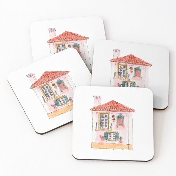Item preview, Charming Watercolor House Illustration – Mediterranean Cottage Art designed and sold by PinFlick.