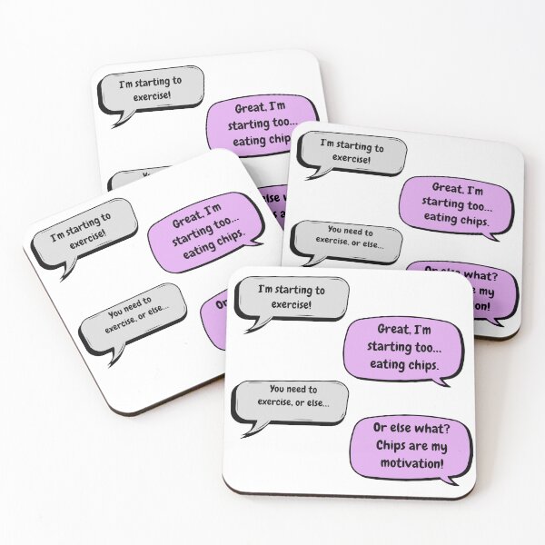 Item preview, Funny Exercise vs Chips Dialogue designed and sold by Saragoza.