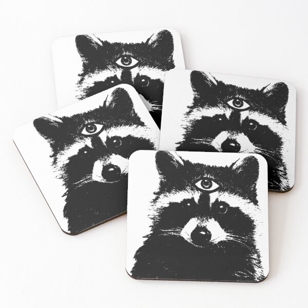 Item preview, Open Your Third Eye Mystical Raccoon designed and sold by WhoopsieWorld.