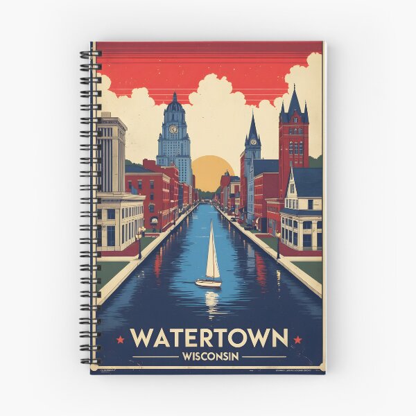 Item preview, Watertown Wisconsin 1950s USA Vintage Travel Tourism designed and sold by TravelersGems.