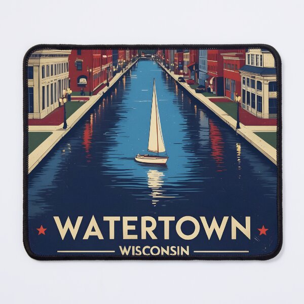 Item preview, Watertown Wisconsin 1950s USA Vintage Travel Tourism designed and sold by TravelersGems.