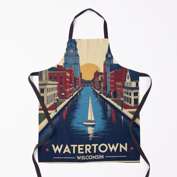 Item preview, Watertown Wisconsin 1950s USA Vintage Travel Tourism designed and sold by TravelersGems.