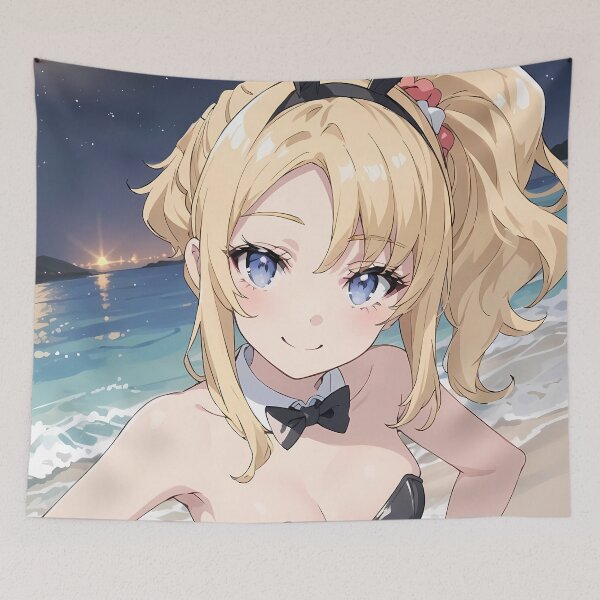 Item preview, Nodoka Toyohama Bunny Girl Senpai Anime Girl Bunny Beach Night designed and sold by Zwjona.