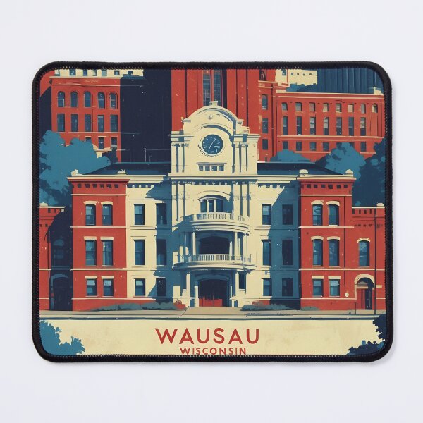 Item preview, Wausau Wisconsin 1950s USA Vintage Travel Tourism designed and sold by TravelersGems.