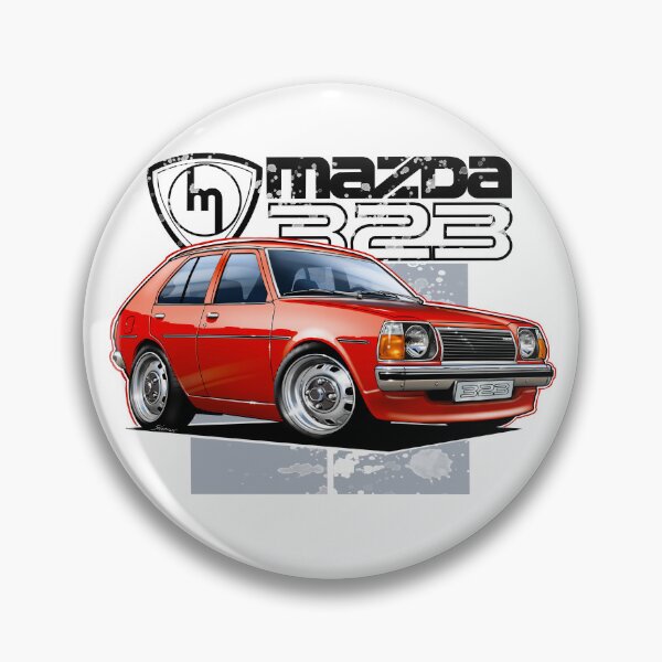 Item preview, Mazda 323 RWD Retro Hatchback Illustration designed and sold by Petrolhead T-Shirts and Art.